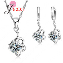 Conjunto de joyería colgante circonita cúbica de Plata de Ley 925 para mujer, regalo de boda, marca europea, precio de fábrica, gran oferta 2024 - compra barato