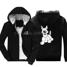 Lovely White German Shepherd Dog Cartoon Funny Hoodies Men Cotton Tops Jackets Hip Hop Sweatshirt Harajuku Streetwear 2024 - buy cheap