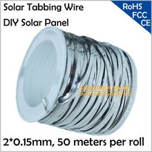 50meter 2x0.15mm or 1.8x0.16mm Solar Tabbing Wire, Solar Welding Wire, Solar Connection Wire for DIY Solar Panel, Free Shipping 2024 - buy cheap