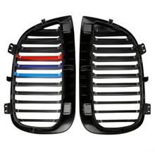 2x Shiny Black& M Color Sport Kidney Grille Grill car styling For BMW  04-07 E87 E81 1 Series 2024 - buy cheap