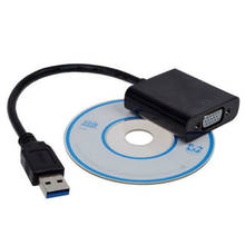 Кабель-адаптер USB 3,0 на VGA, внешняя видеокарта, конвертер мультидисплея, адаптер для ПК, ноутбука, Windows 7, 8, 10 2024 - купить недорого