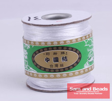 ¡Calidad AAAAA +! Cordones de macramé de nudo chino de nailon, 165 yardas x 1,5mm, cordón de pulsera de cola de caucho blanco, NCK03 2024 - compra barato