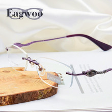 Pure Titanium Eyeglasses Rimless Resize Optical Frame Prescription Spectacle Frameless Glasses Eye glasses 010 Line Temple 2024 - buy cheap