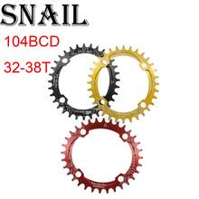 SNAIL Chainring 104 BCD Oval 32T 34T 36T 38T Tooth MTB Mountain bike bicycle chain ring crank plate 104BCD 2024 - buy cheap