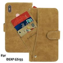 Leather Wallet DEXP GS155 Case Flip Retro Vintage Leather Front Card Slots Cases Cover Business Phone Protective Bags 2024 - buy cheap