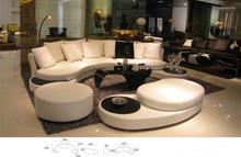 Unique real cow Leather Sofa Living Room Sofa Set Modern Leather Sofa Foshan  home furniture arc shape modern style 2024 - buy cheap
