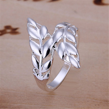 R119 Christmas , wholesale high quality retro charm Feather corss ring fashion women silver color Jewelry RING 2024 - buy cheap