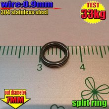 2010 fishing lures   0.9mm*outside diameter 7mm  200pcs/lot split ring  the 304 stainless steel 2024 - buy cheap