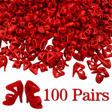 NK оптовая продажа 100 партия/компл. кукла красная обувь милые модные сандалии на каблуке для девочек кукла высокое качество детская игрушка 001R 6X 2024 - купить недорого