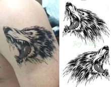 Водостойкие временные татуировки наклейки с волком большие руки наклейки с волком тату флэш-тату поддельные татуировки для мужчин 2024 - купить недорого