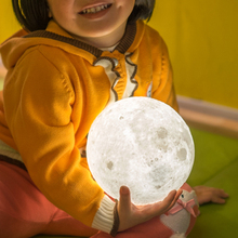 Новинка 3D печать Луна атмосфера ночник лампа украшение Крытый светодиодный исцеляющий настенный светильник с дистанционным управлением (опционально) 2024 - купить недорого