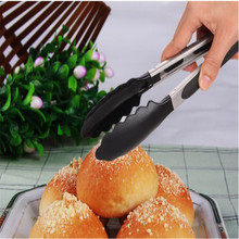 Black Food Tong Handle Buffet  Clip Kitchen Barbecue Catering Clip Cooking Food Serving Utensil Kitchen Bread Tools 2024 - buy cheap