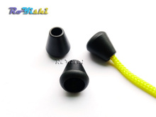 50pcs Black Zipper Pull Ends Bell Stopper Without Lid Cord Lock Plastic Black Hole Size:5mm 2024 - buy cheap