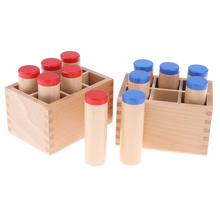 Wooden Montessori Sound Boxes 2 Set -  Each Box with 6 Different Sound Cylinders Filling with Different Materials 2024 - buy cheap