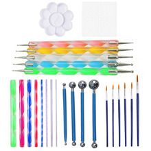 25PCS Mandala Painting Dotting Tools with Dotting Rods Ball Stylus Pen Stencil Paint Tray Brushes for Canva Rock Fabric Wall Art 2024 - buy cheap