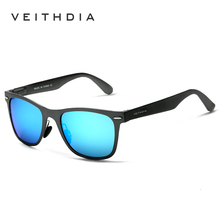Veithdia óculos de sol espelhado masculino, óculos de sol de alumínio e magnésio unissex 2024 - compre barato
