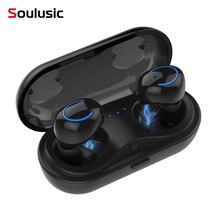 Беспроводные мини-наушники Soulusic HBQ Q18 TWS, Bluetooth-наушники с шумоподавлением, наушники-вкладыши, гарнитура с микрофоном и зарядным футляром 2024 - купить недорого