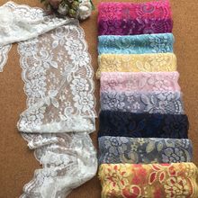 Beautiful Stretch Lace Trim Floral Lingerie Headband Elastic DIY Lace Fabric 2024 - buy cheap