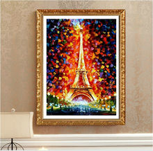 Factory Shop Cross Stitch Kit  Oil Painting Paris Iron Tower  High Quality Free Shipping 2024 - buy cheap