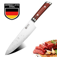 KEEMAKE 8" inch Chef Knife Kitchen Knives German 1.4116 Steel Sharp Blade 58HRC Strong Hardness Color Wood Handle Cutter Tools 2024 - buy cheap