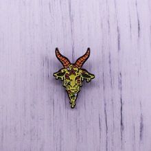 Voodoo Goat Head Skull Horns Enamel Pin 2024 - buy cheap