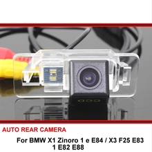 Fisheye para bmw 1 e82 e88 x1 zinoro 1 e e84 x3 f25 e83 hd ccd de visão noturna do carro reverso backup retrovisor estacionamento câmera visão traseira 2024 - compre barato
