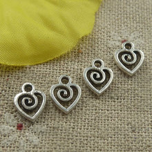 900 pieces tibetan silver heart charms 10x8x1mm #4440 2024 - buy cheap