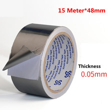 Silver Aluminium Foil Tape Adhesive Sealing Thermal Resist Duct Repairs High Temperature Resistant Foil Adhesive Tape 15M*48mm 2024 - buy cheap