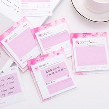 30 Sheets Cute Pink Self Stick Notes Self-adhesive Sticky Note Kawaii Stickers  Memo Pad Japanese Office School Supplies 2022 - buy cheap