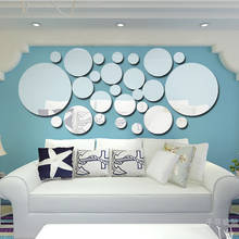 3d художественные акриловые зеркальные настенные наклейки DIY настенные наклейки для гостиной диван ТВ фон украшение стены 2024 - купить недорого