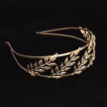 Barroco folha de ouro metal hairbands para mulheres menina coroas tiaras festa casamento acessórios para o cabelo coroa presente aniversário 2024 - compre barato