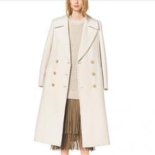 Autumn Winter Wool and Blends Coat Women Casual Double Breasted Women Woolen Overcoat Warm coat 2024 - buy cheap