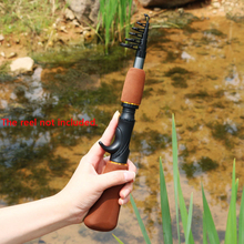 1.6m brown telescopic fishing rod 2024 - compre barato
