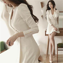 New Autumn professional women  long-sleeved dress sexy temperament Slim 2024 - buy cheap