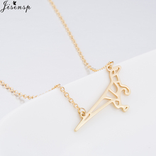 Jisensp Vintage Hollow Tiny Dinosaur Long Chain Necklace for Women Delicate Origami Dragon Necklaces & Pendants Jewelry Gift 2024 - buy cheap