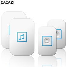 CACAZI Home Waterproof Wireless Doorbell 2 Button 2 Receiver 300M Remote Intelligent Calling Bell US EU UK AU Plug Battery Chime 2024 - buy cheap