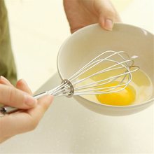 Batedor manual de ovos de aço inoxidável, 6 polegadas, liquidificador, fio espiral, misturador para assar, utensílios de cozinha 2024 - compre barato