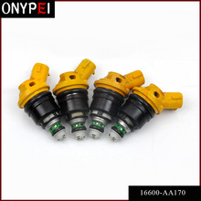 (4 pcs) 16600-AA170 FJ942 Yellow Side Feed Fuel Injector For Subaru Sti WRX GC8 16600AA170 16600 AA170 2024 - buy cheap