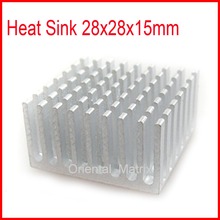 Free Shipping 10pcs HeatSink Heat Sink Radiator 28*28*15mm Small Radiator - Silver 2024 - buy cheap