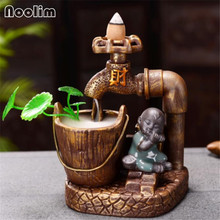 Creative Backflow Incense Burner Green Plant Wealth Crafts Ornaments Incense Holder Ceramic Waterfall Censer 2024 - buy cheap