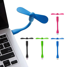 Ventilador USB pequeño, súper silencioso, portátil y Flexible, para Notebook, ordenador portátil, QJY99, nuevo estilo 2024 - compra barato