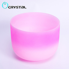 12 Inch Rose Pink and Light Pink C D E F G A B Third Eye Crown Root Sacral Frosted Quartz Crystal Singing Bowl Meditation 2024 - buy cheap