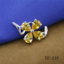 Walerv moinho de vento forma pingente moda jóias charme cor de cristal amarelo zircon pedra casamento pingente feminino presente da menina 2024 - compre barato