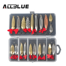 ALLBLUE Mixed Colors Fishing Lures Spoon Bait Metal Lure Kit iscas artificias Hard Bait Fresh Water Bass Pike Bait Fishing Geer 2024 - buy cheap