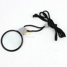 5pcs 3X 48mm Hanging decorative metal chain mirror Toy glass lens magnifier for Children Elegant Necklace Gift Magnifying Glass 2024 - buy cheap
