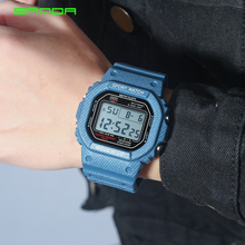Мужские часы SANDA, спортивные, цифровые, водонепроницаемые, со светодиодной подсветкой, 2019 2024 - купить недорого