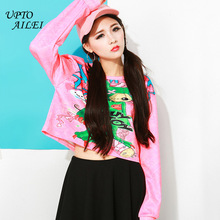  Women Harajuku Casual Hoodie Short Feminino Pink Crop Top Sweatshirt  Women Kawaii Kpop Crooped Bear Hoodies 2024 - buy cheap