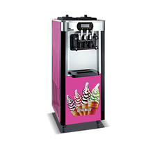 Máquina comercial de fazer sorvete macio com 3 sabores, vertical, 110/220v, frete grátis com gás r410a 2024 - compre barato