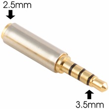 2pcs/lot Gold 3.5mm Male to 2.5mm Female Stereo Audio Headphone Jack Adapter Converter 2024 - buy cheap