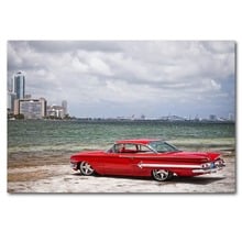 1960 Chevy Impala Red Car Classic Vehicle Wall Art Posters Canvas Art Prints Art Paintings For Living Room Decor 2024 - buy cheap